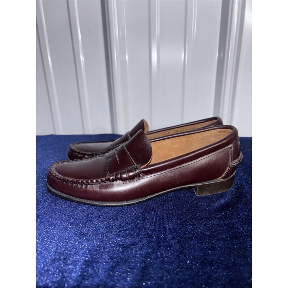 Sebago Burgundy Leather Penny Loafers - Picture 3 of 9